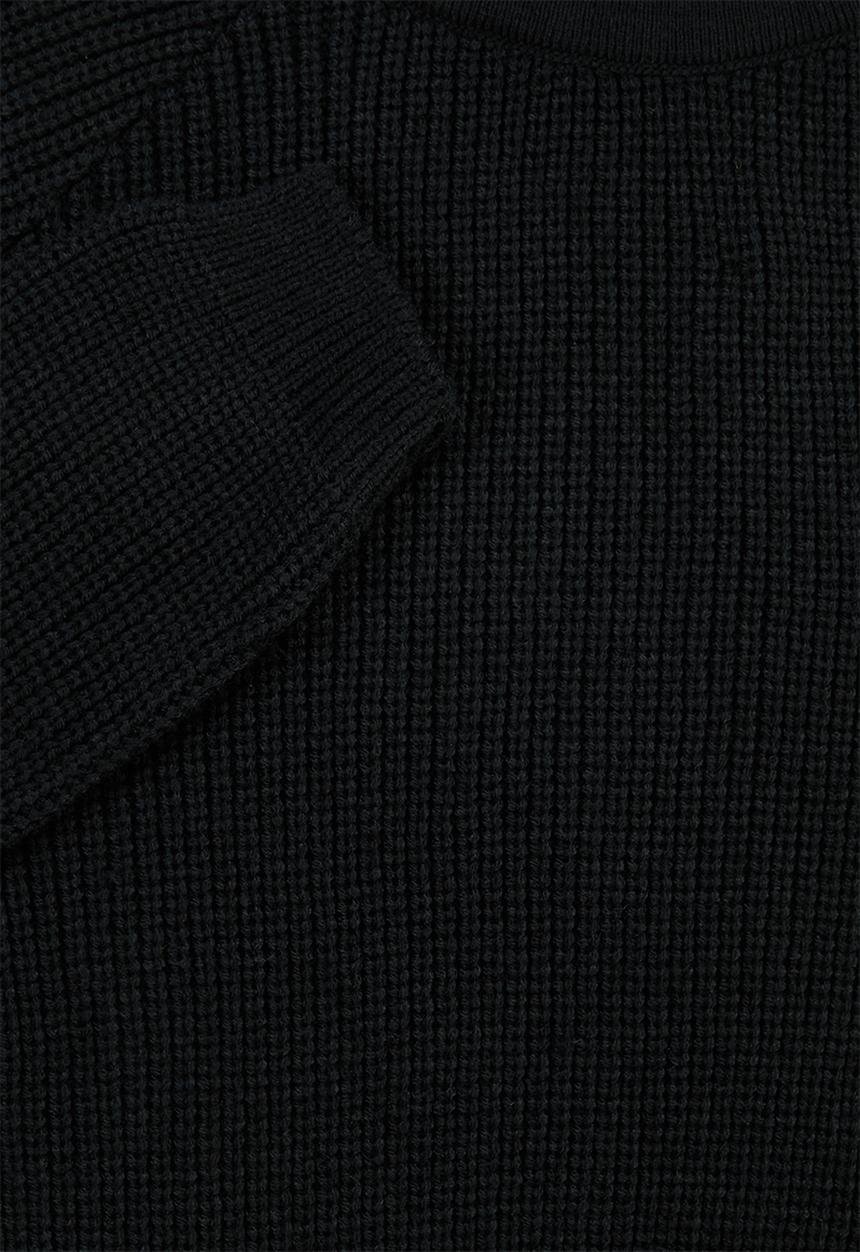 Superbalist - Textured raglan knit - black