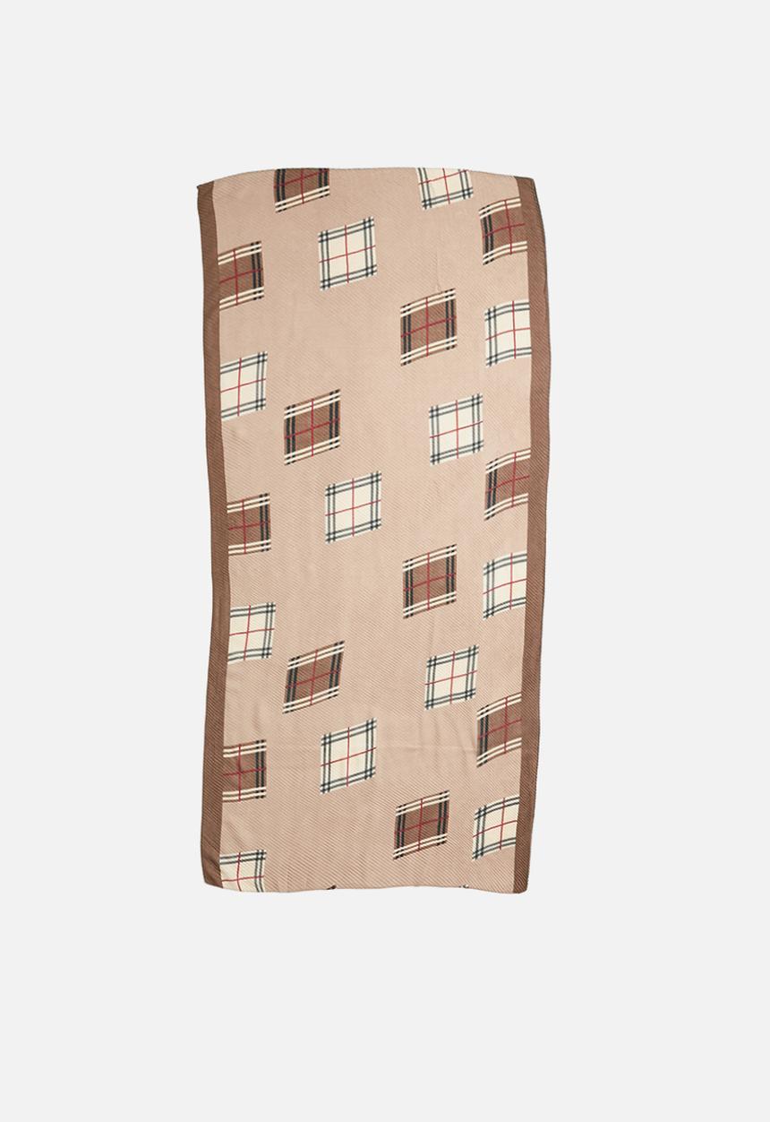 edit - Plisse checkx - beige