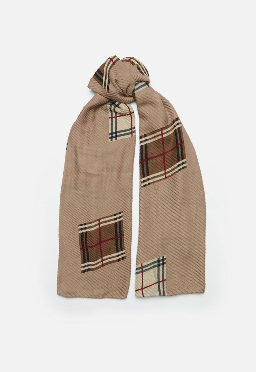 edit - Plisse checkx - beige