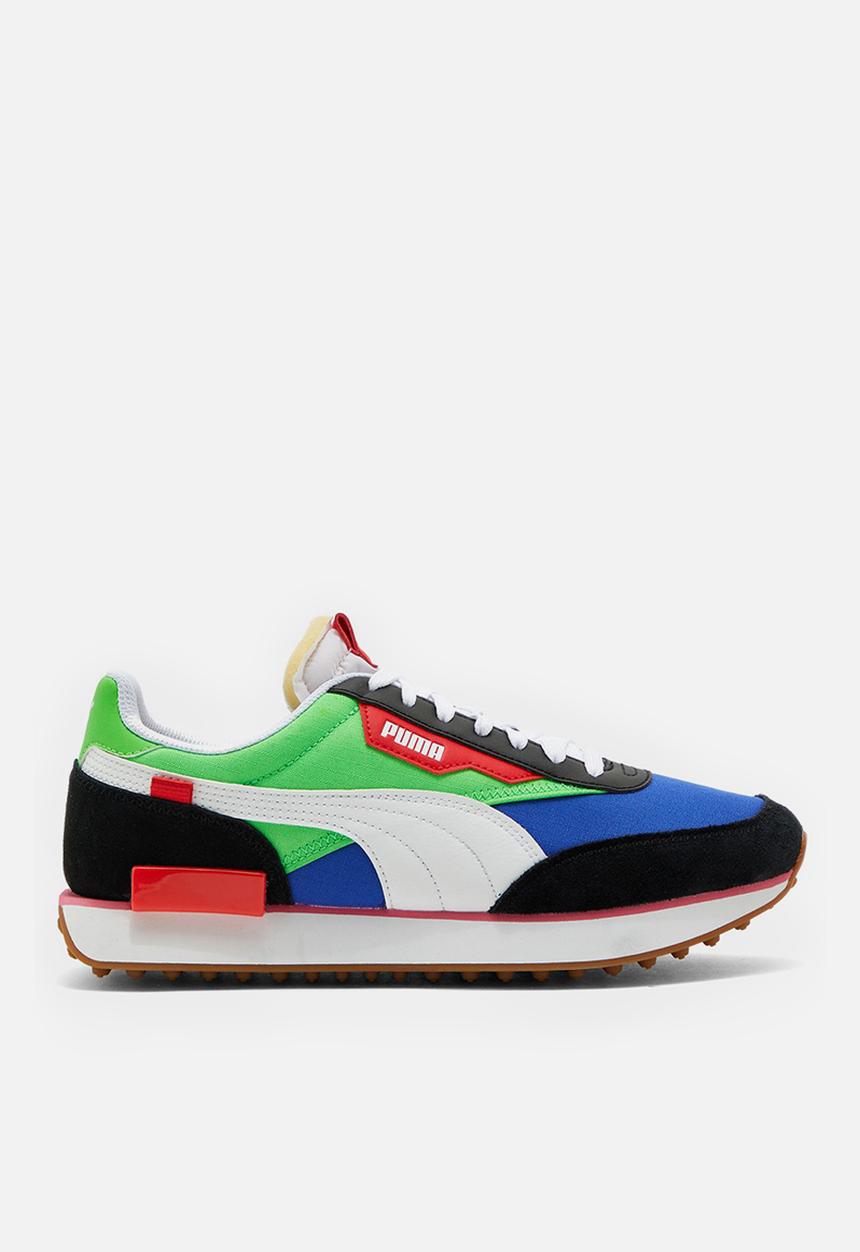PUMA - Rider Play On - puma black-fluo green-dazzling blue