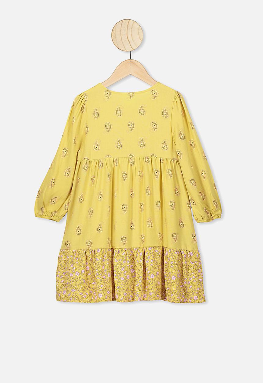 Cotton On - Ebony long sleeve dress - yellow