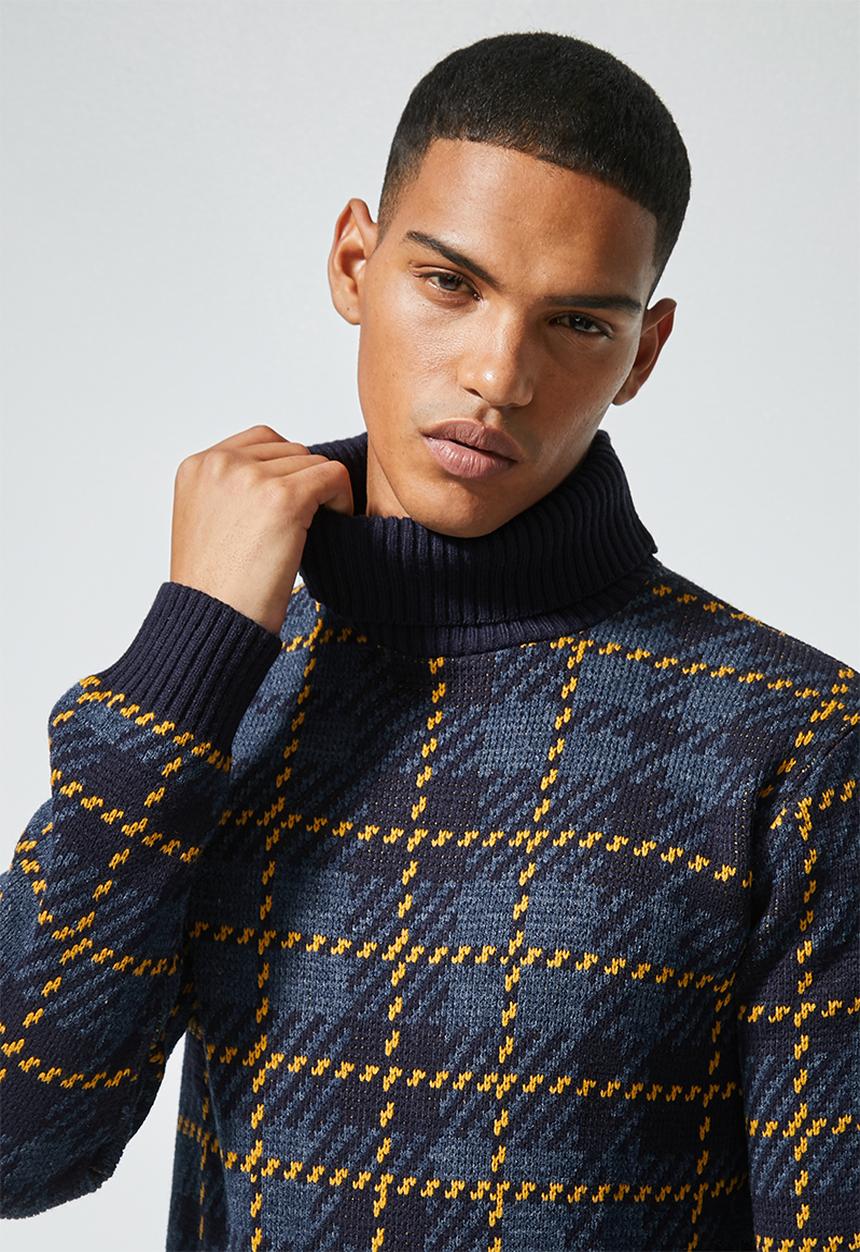 Superbalist - Check roll neck knit - multi