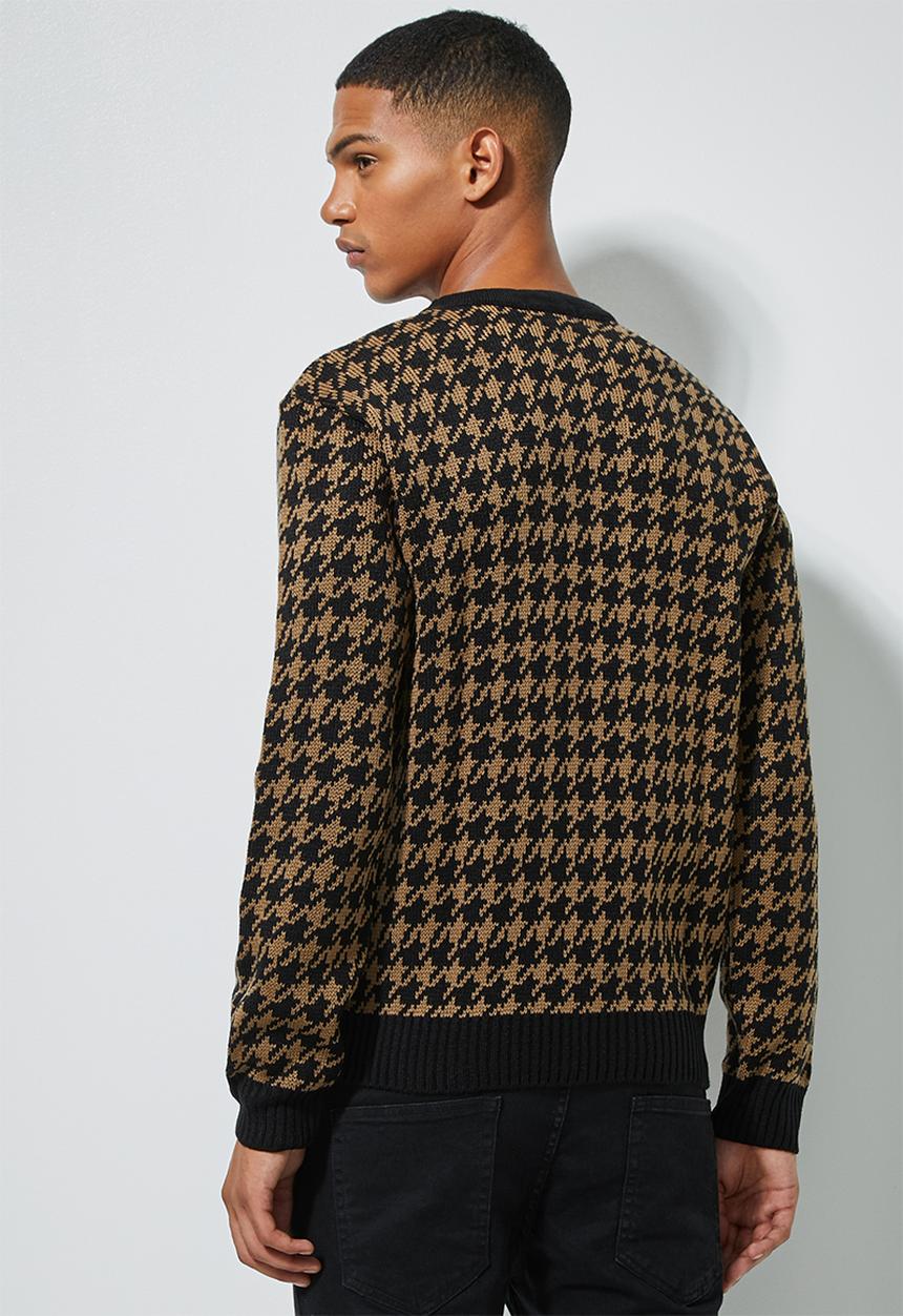 Superbalist - Houndstooth crew neck knit - multi