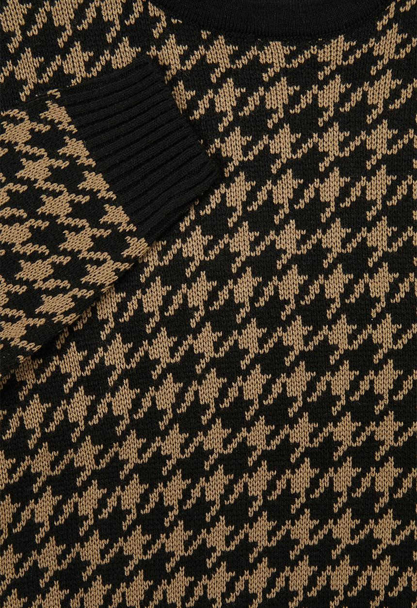 Superbalist - Houndstooth crew neck knit - multi
