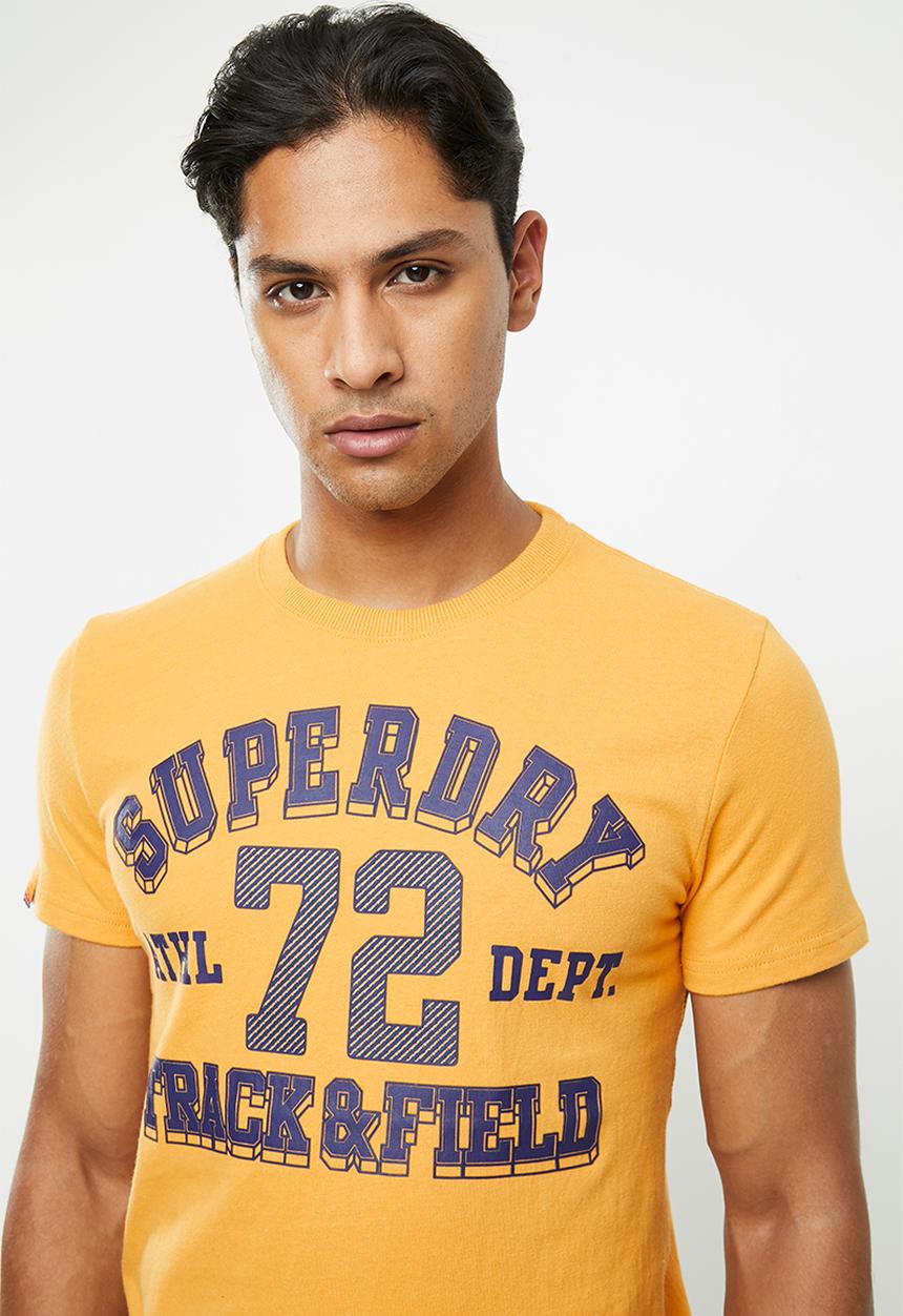 Superdry. - Track & field tee - yellow