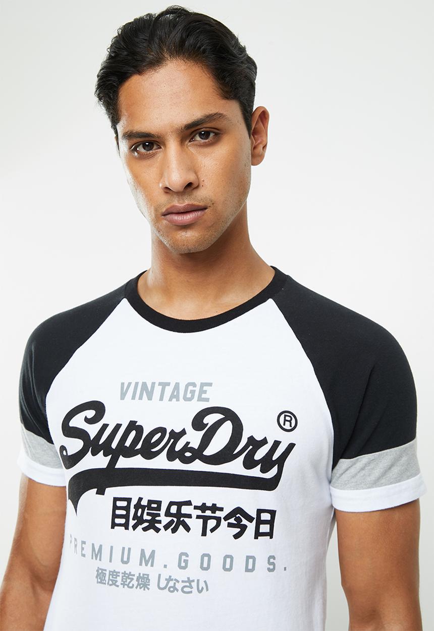Superdry. - Vl tri colour raglan tee - multi 