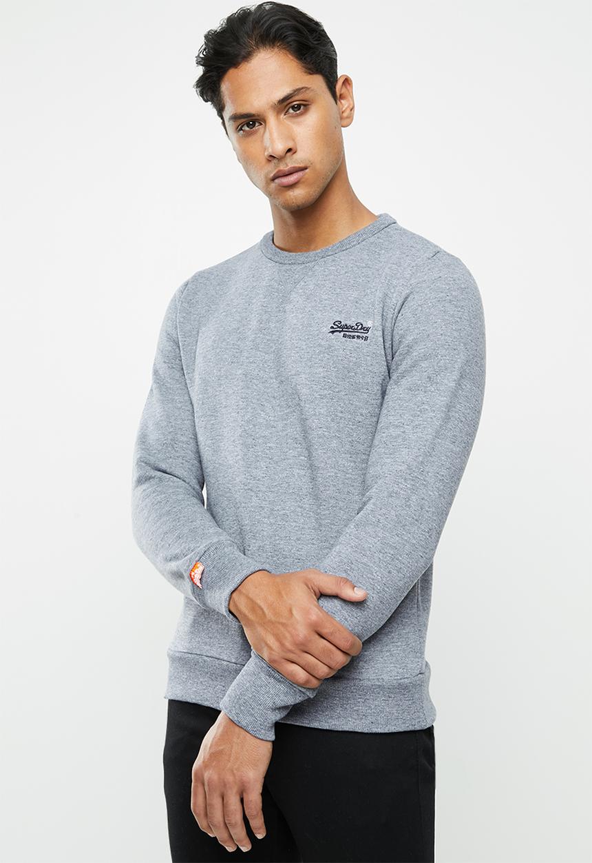 Superdry. - Orange label crew sweater - blue