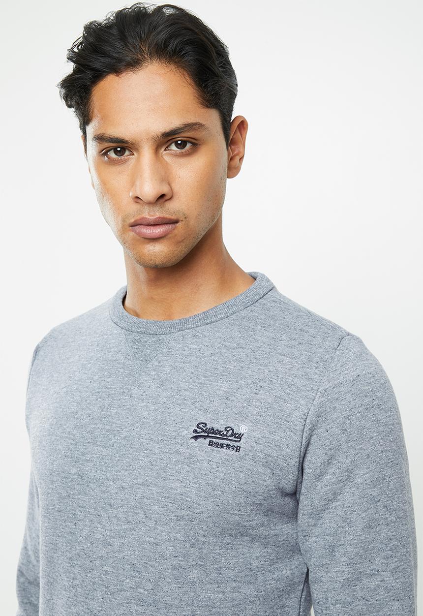 Superdry. - Orange label crew sweater - blue