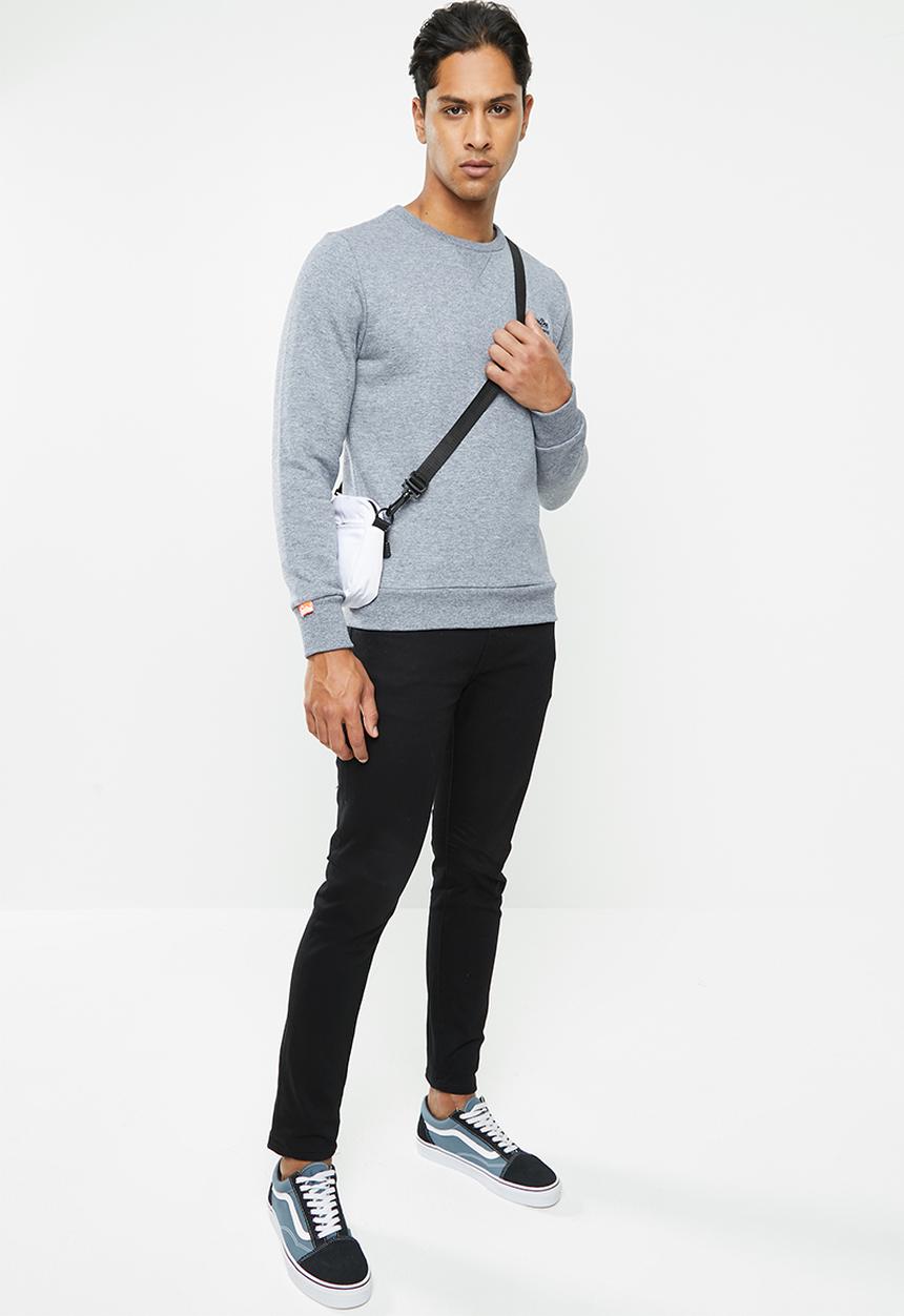 Superdry. - Orange label crew sweater - blue