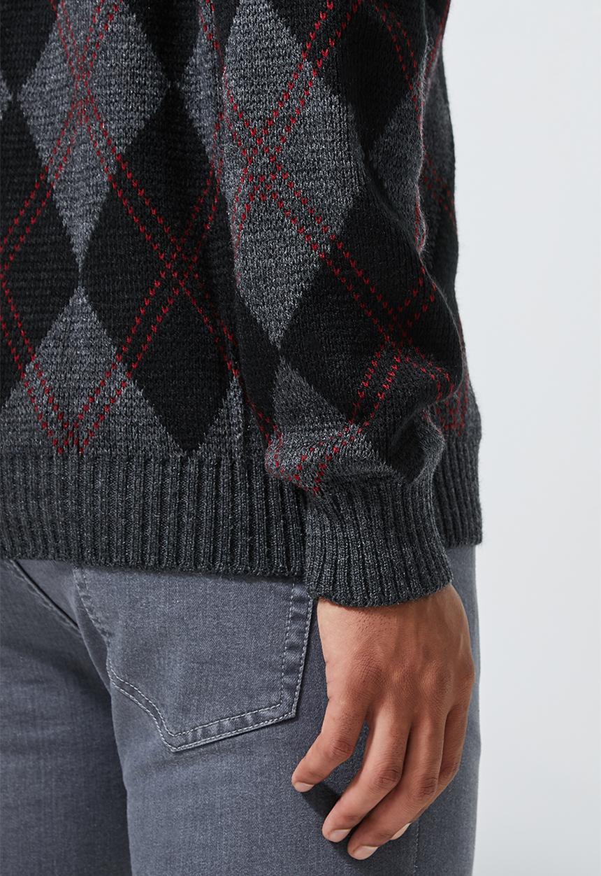 Superbalist - Argyle v-neck knit - multi