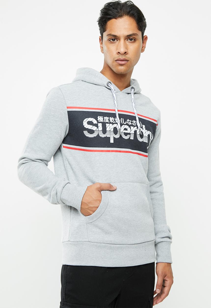 Superdry. - Retro sport hoodie - grey