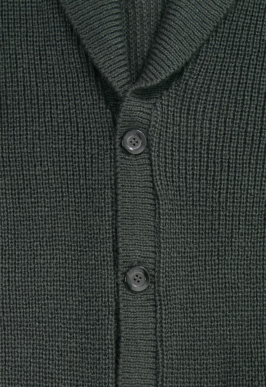 Superbalist - Chunky shawl collar textured cardi - green