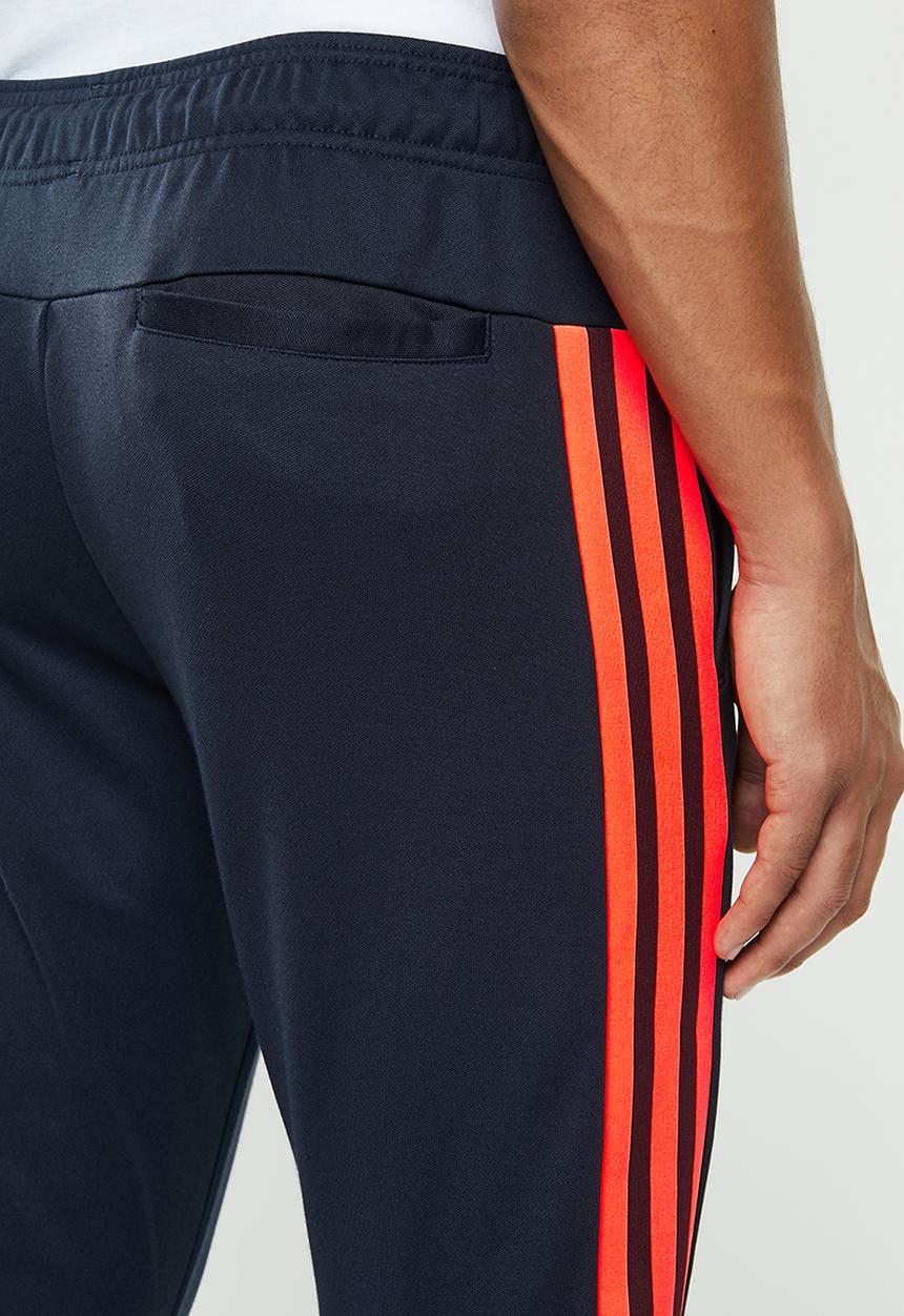 adidas Performance - 3 Stripes regular fit pants - navy & orange