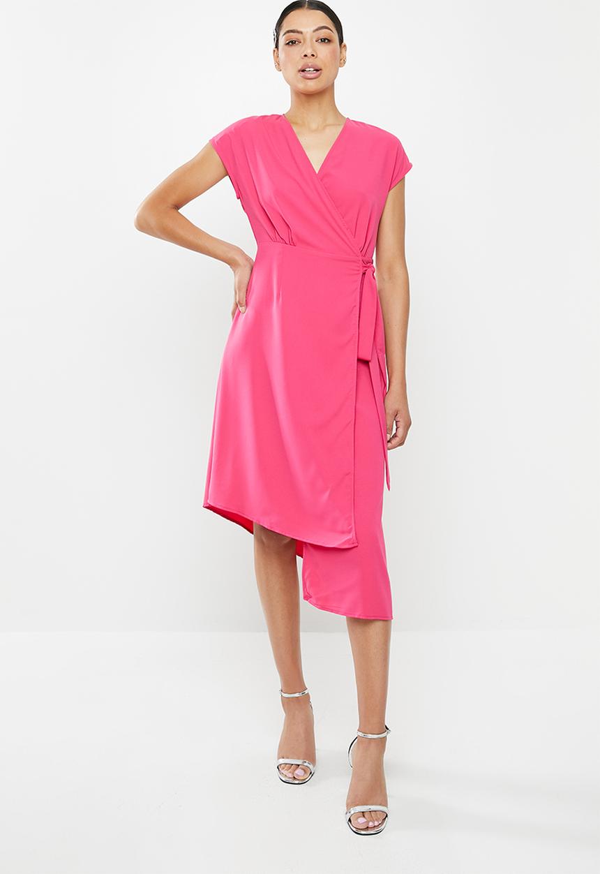 Glamorous - Kimono wrap dress - hot pink