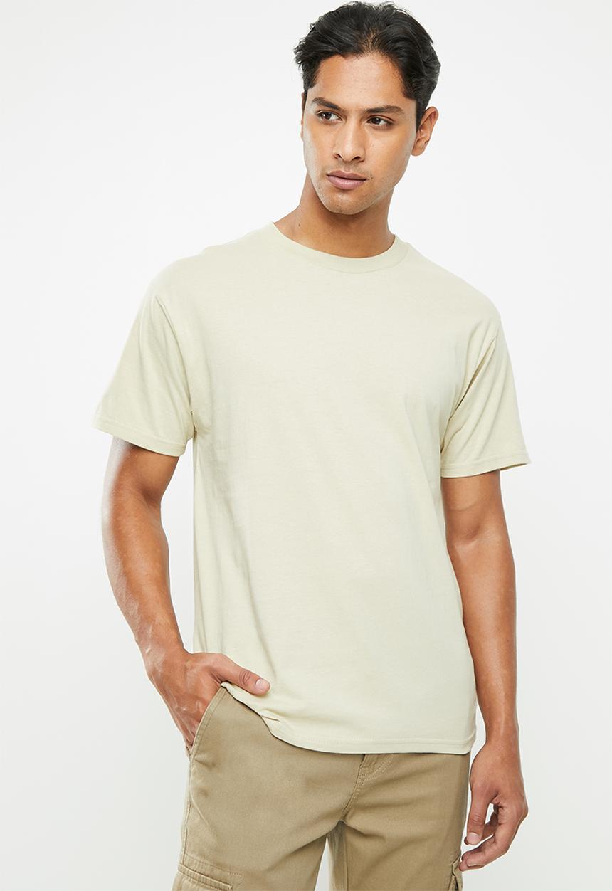 Cotton On - Essential short sleeve skate tee - pale sand