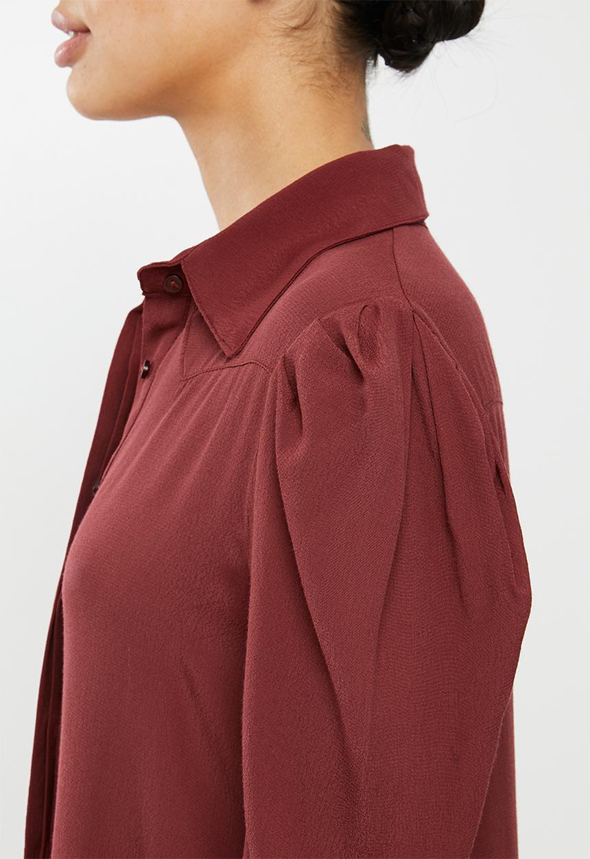 Glamorous - Swing shirt dress  - brick red