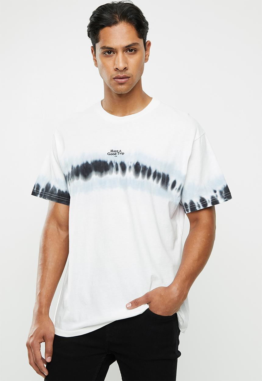 Cotton On - Festival short sleeve tee - blue fog washed black