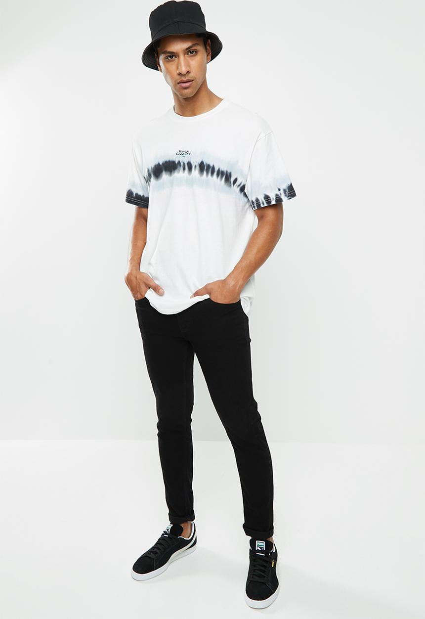 Cotton On - Festival short sleeve tee - blue fog washed black