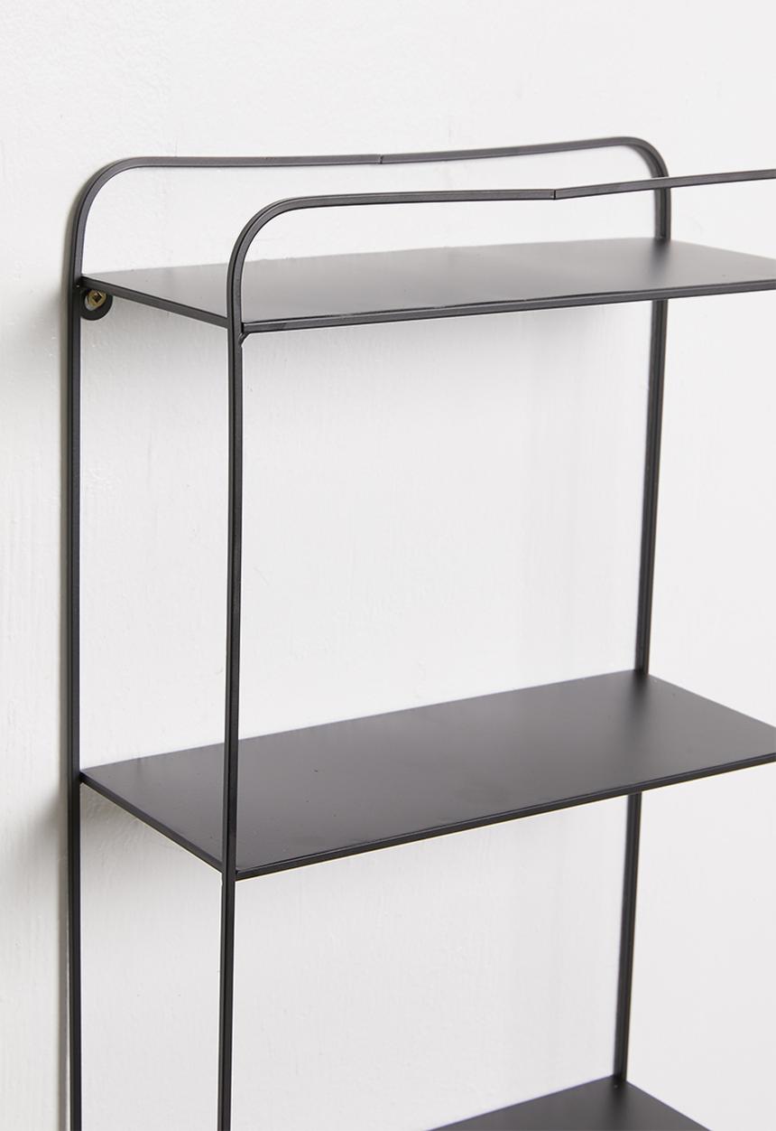 H&S - 4-tier metal wall rack - black