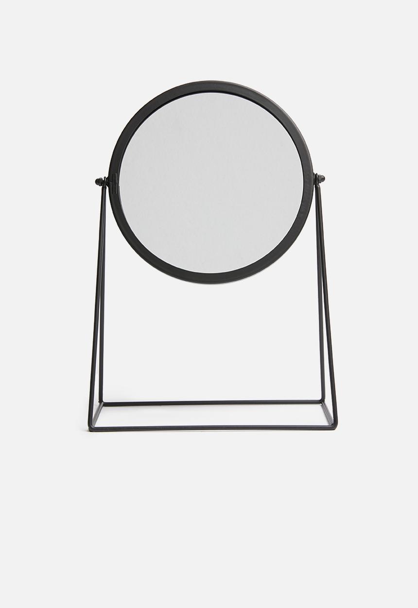 H&S - Round make-up mirror - black
