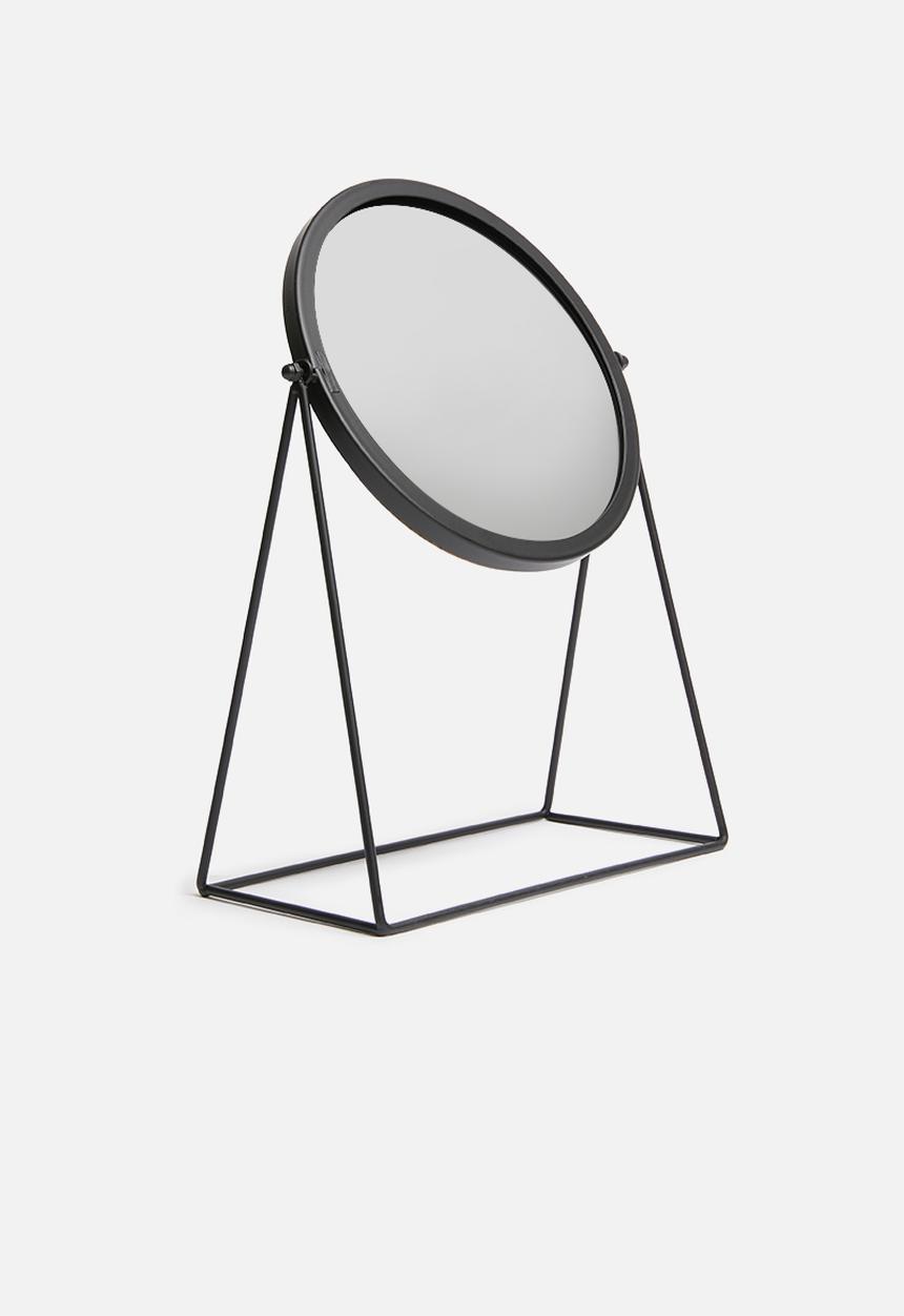 H&S - Round make-up mirror - black