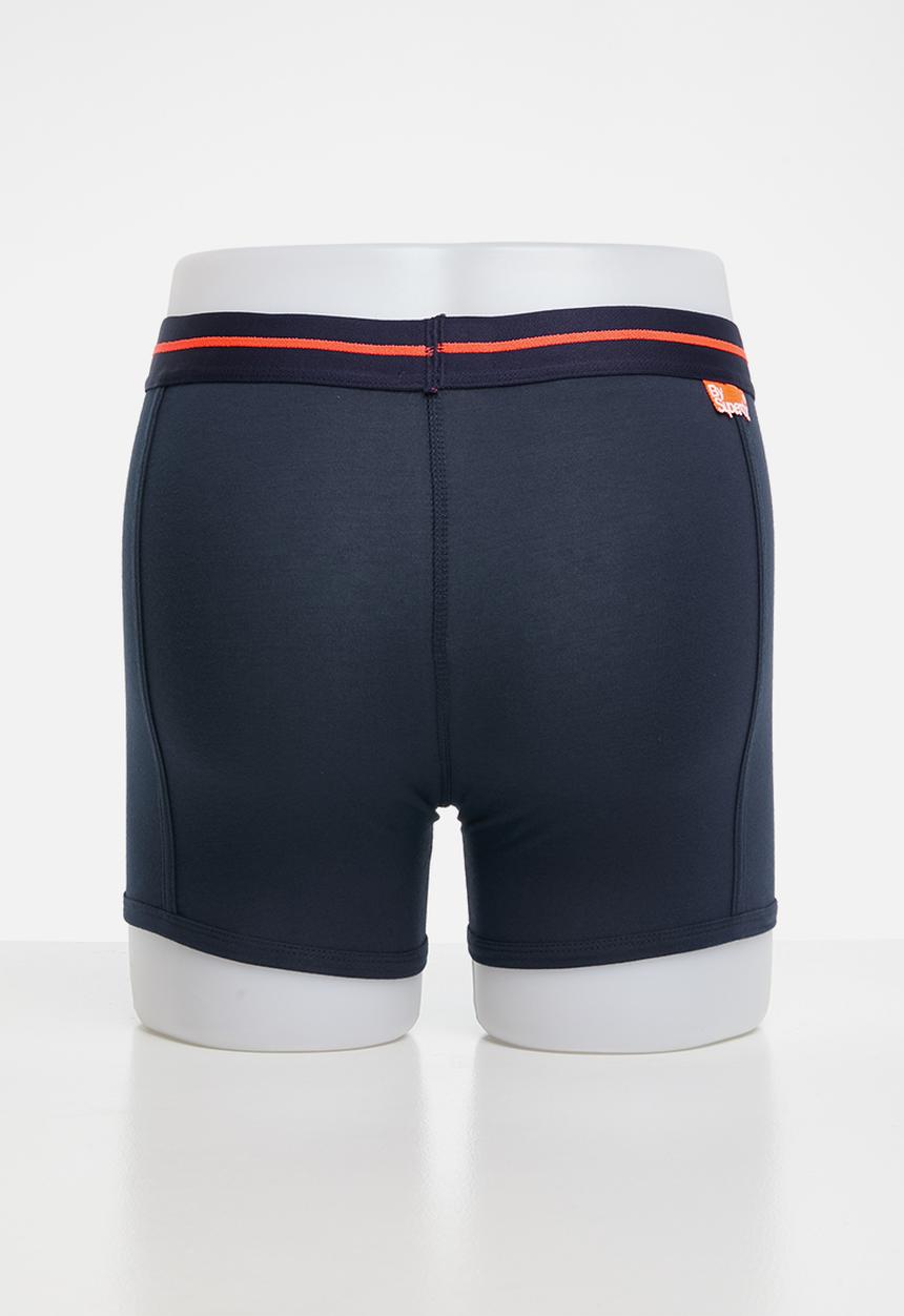 Superdry. - Sport 2 pack boxers - navy & orange 