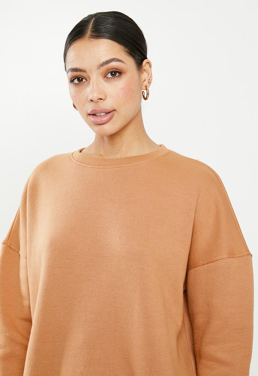 Missguided - Basic oversized sweatshirt - tan