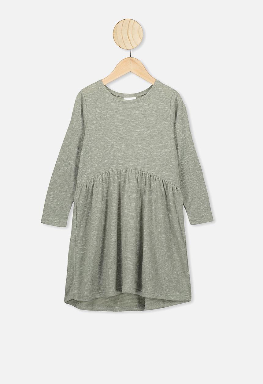 Cotton On - Freya long sleeve dress - silver sage