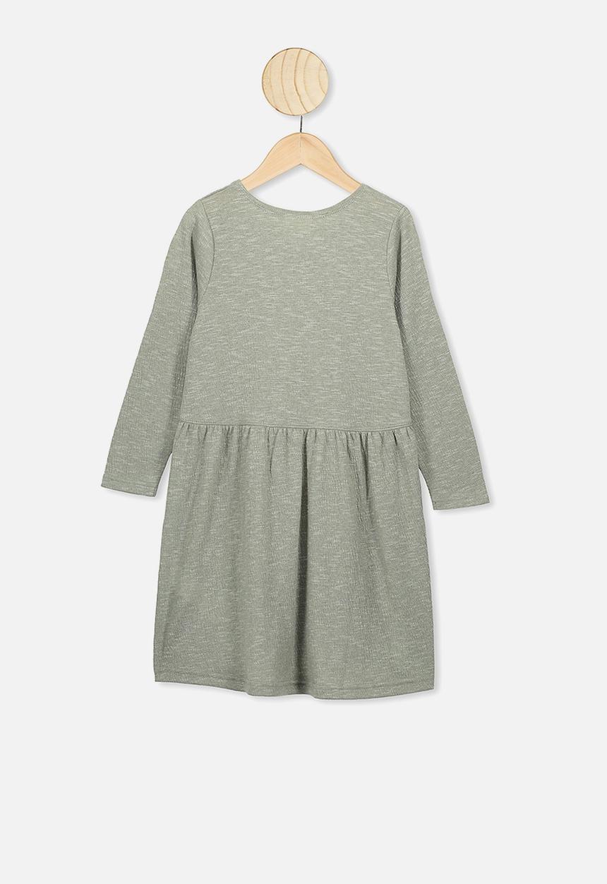 Cotton On - Freya long sleeve dress - silver sage