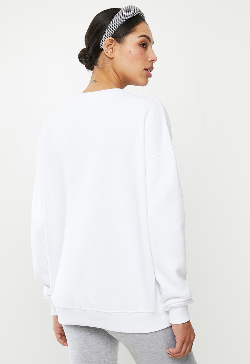 Missguided - Basic oversized sweat - white
