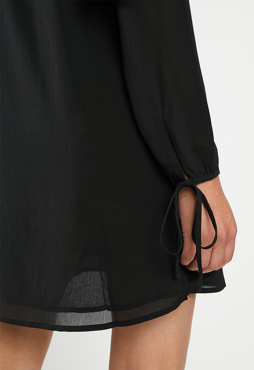 Glamorous - Ruffle overlay tunic - black