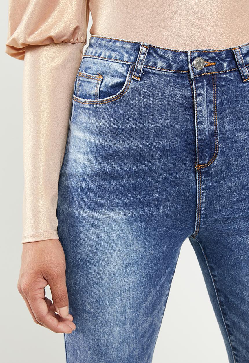 Missguided - Sinner highwaisted clean skinny jean - blue