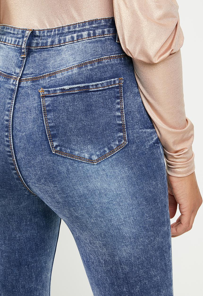 Missguided - Sinner highwaisted clean skinny jean - blue