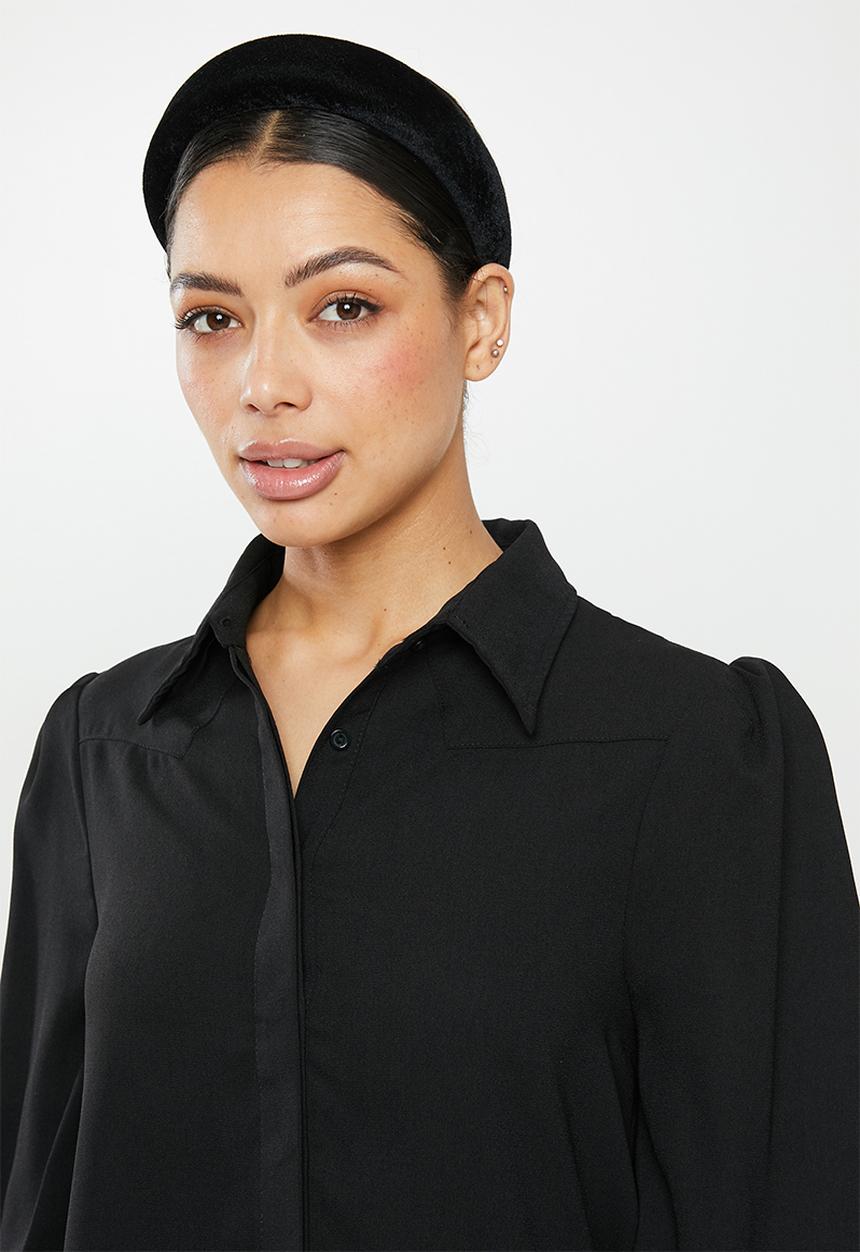 Glamorous - Swing shirt dress - black