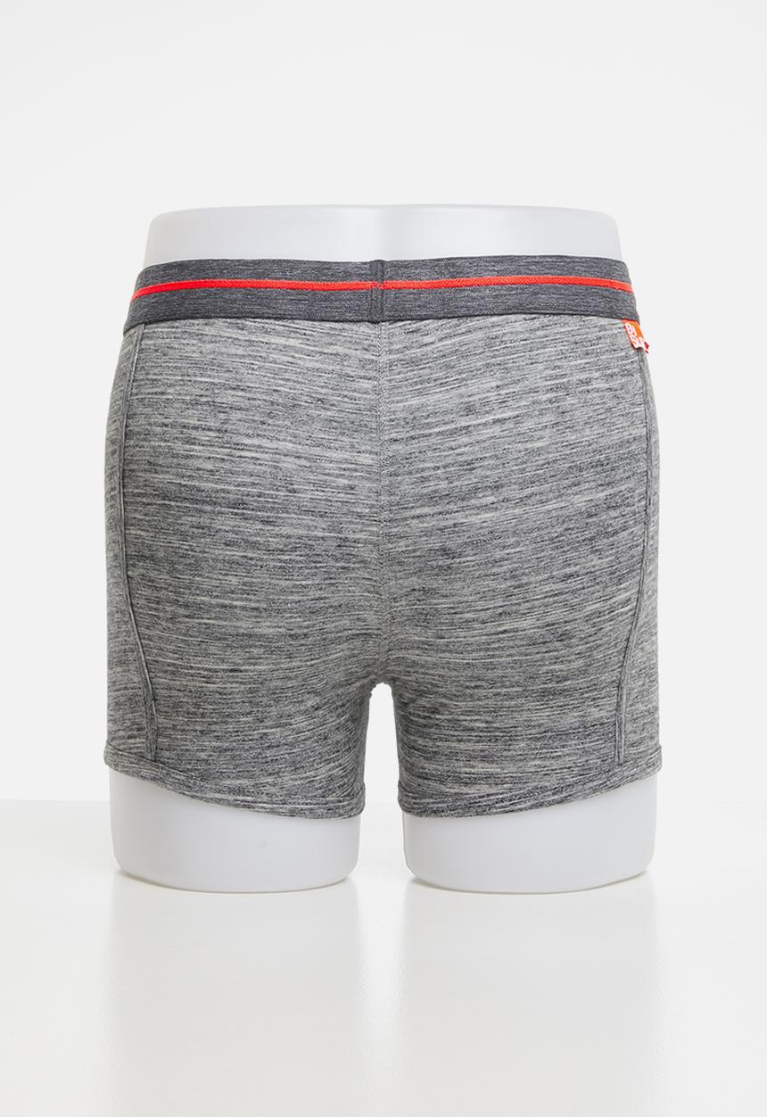 Superdry. - Sport 2 pack boxers - grey & orange 