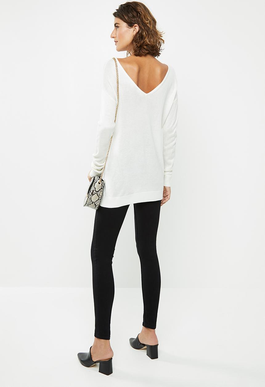 edit - V-back jersey - cream 