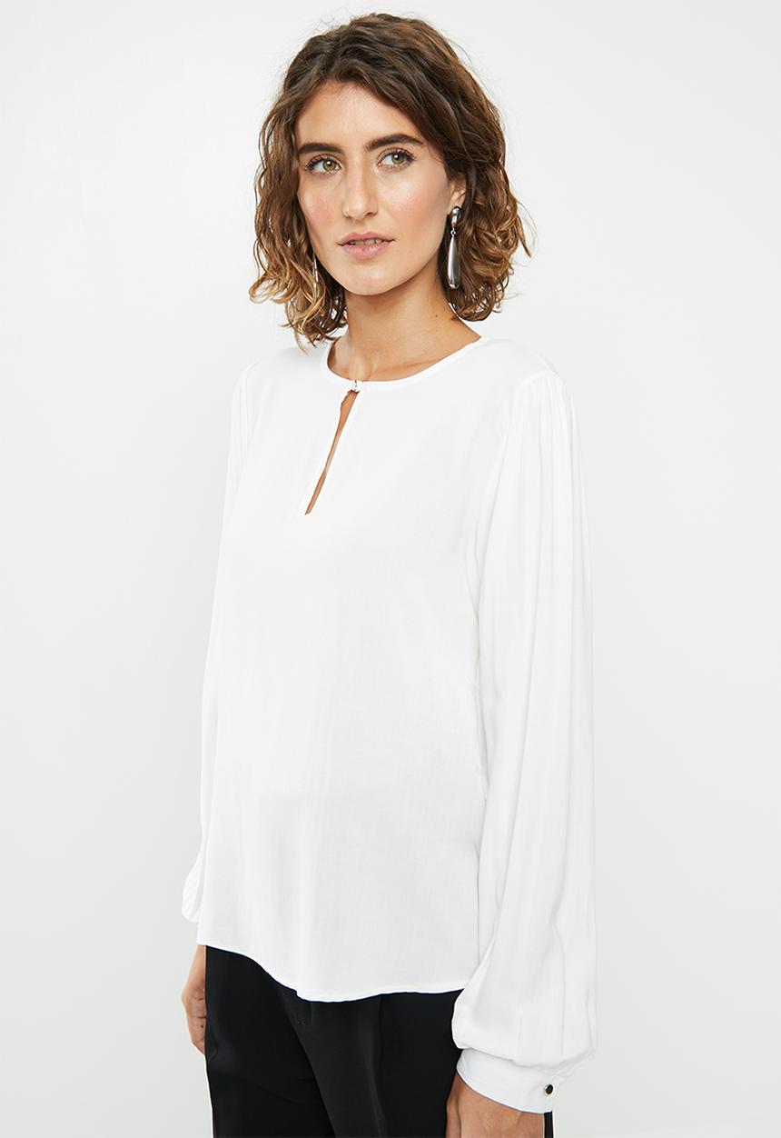 edit - Tunic with front keyhole - milk