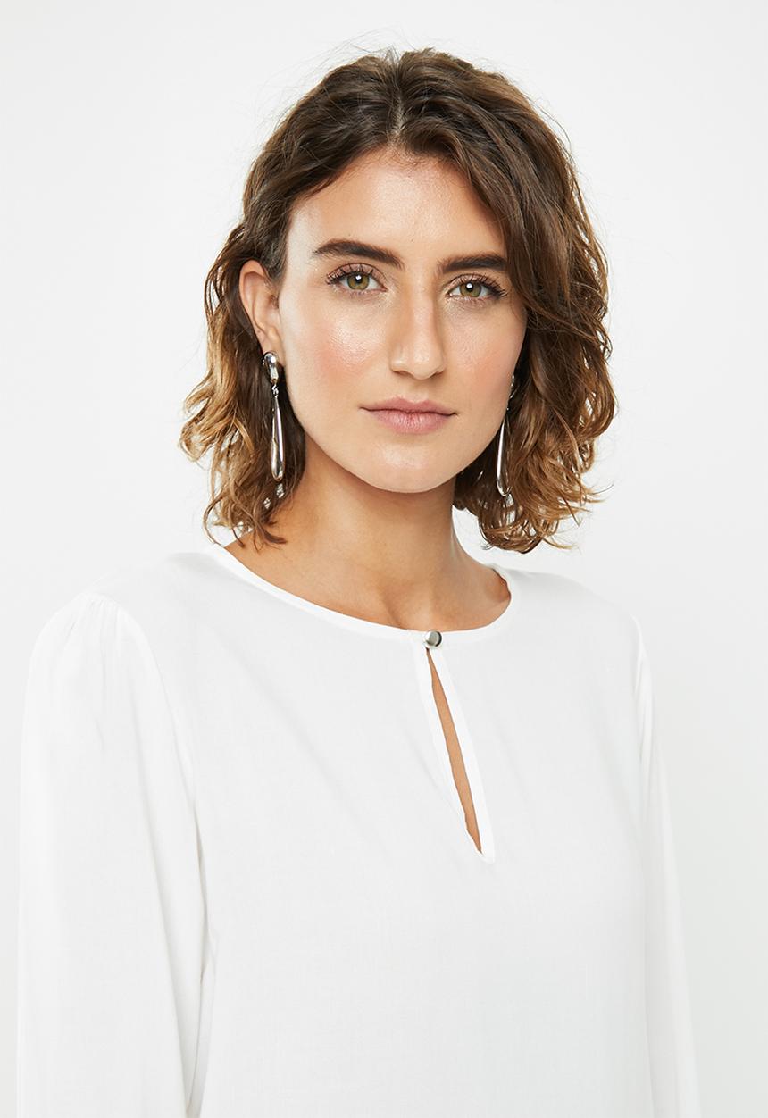 edit - Tunic with front keyhole - milk