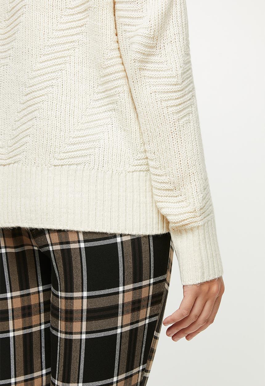 Vero Moda - Bandile long sleeve v-neck - neutral 