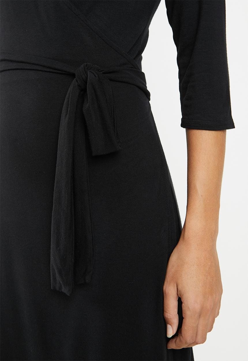 edit - Classic wrap dress - black