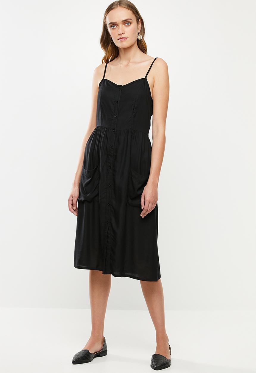 Jacqueline de Yong - Kitti short sleeve midi dress - black