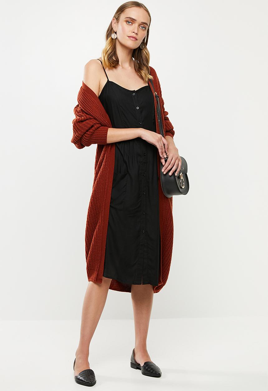 Jacqueline de Yong - Kitti short sleeve midi dress - black