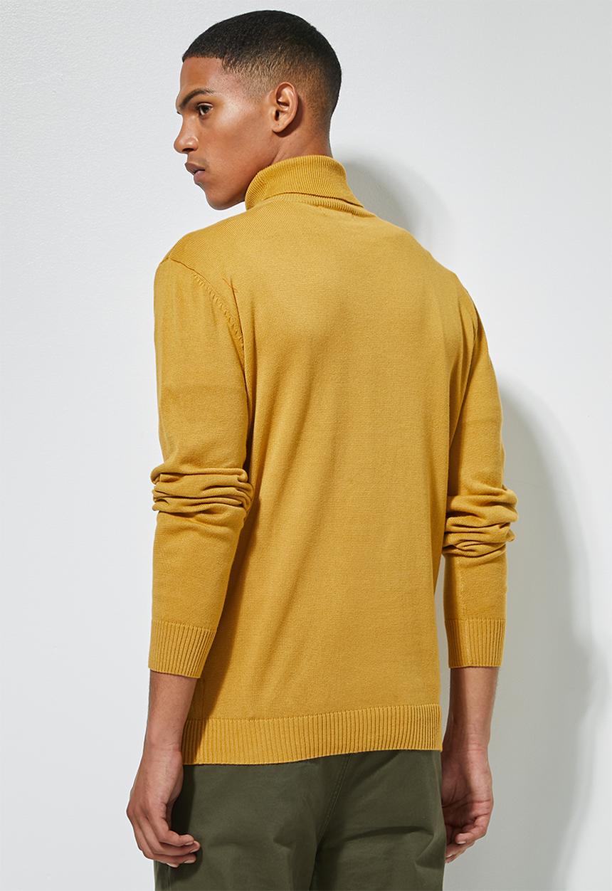 Superbalist - Premium slim fit roll neck knit - mustard