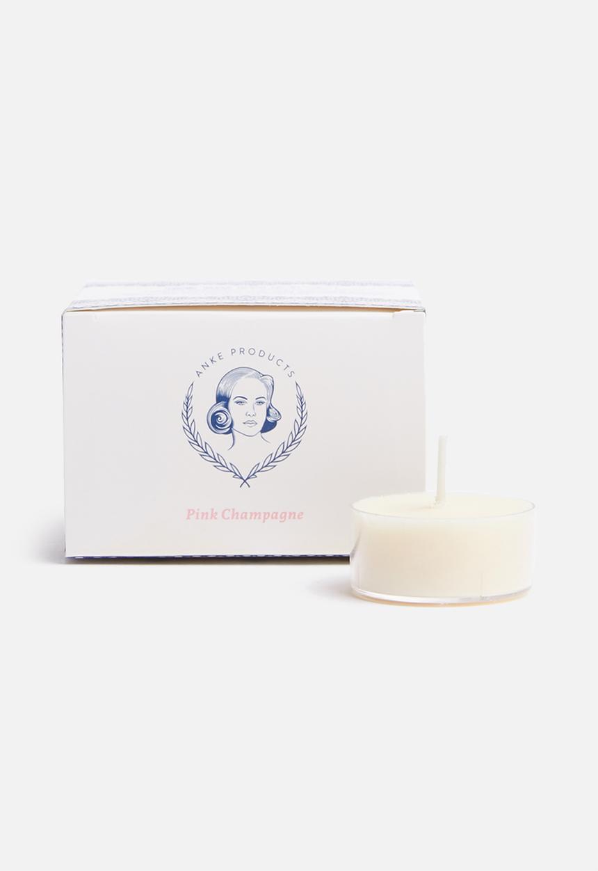 Anke Products - Pink champagne set of 12 tealight candles