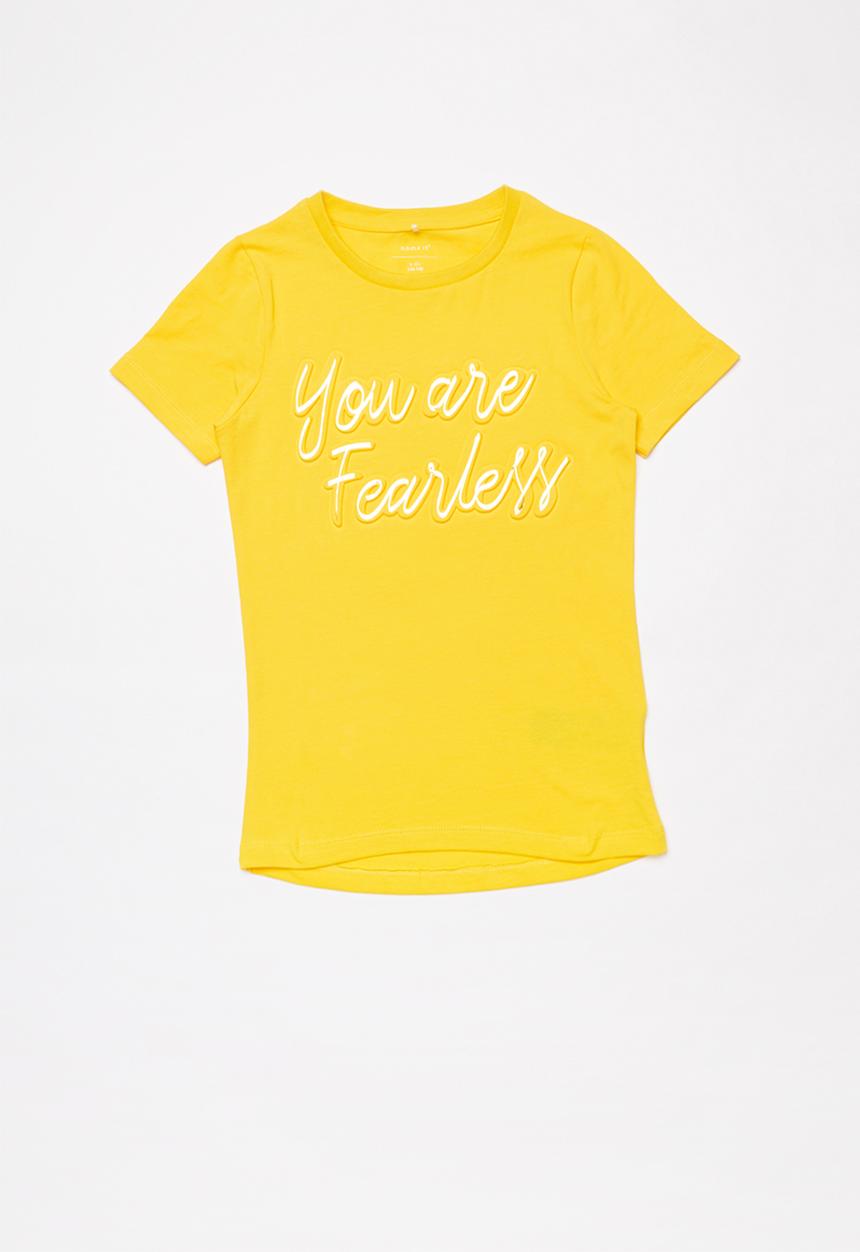 Name It - Lina short sleeve slim top - yellow