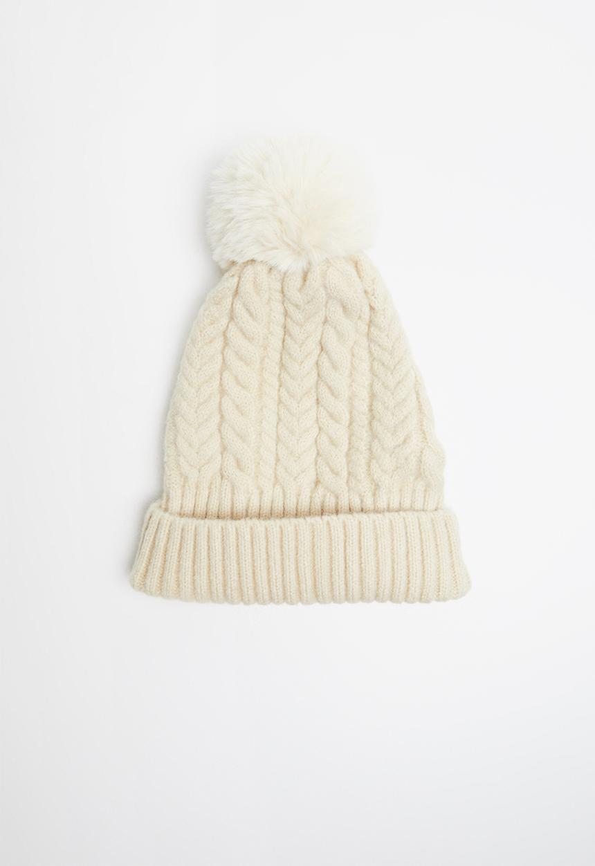 Superbalist - Lupe pom pom beanie - cream