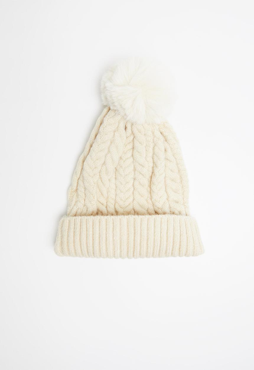 Superbalist - Lupe pom pom beanie - cream