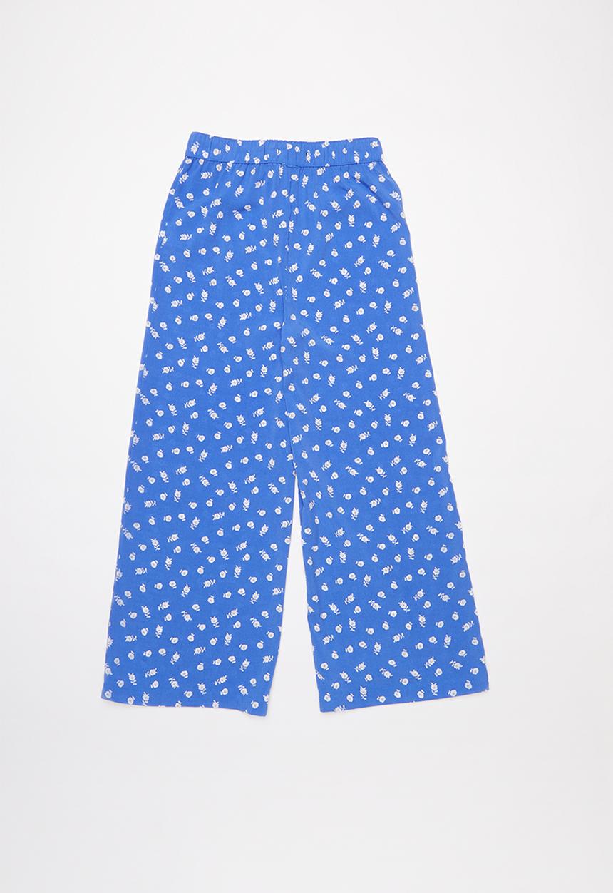 Name It - Lala wide pant - blue & white