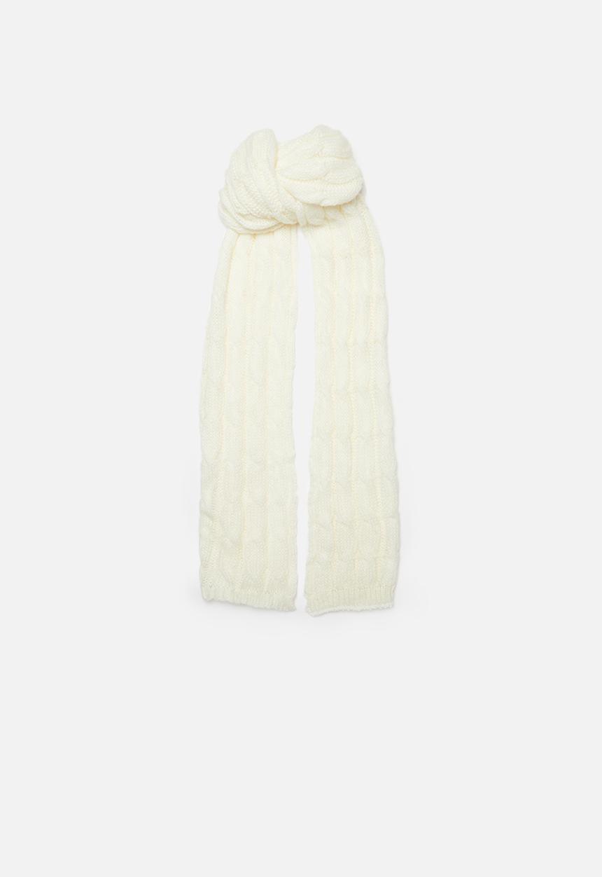 edit - Eustoma longer length scarf - white 