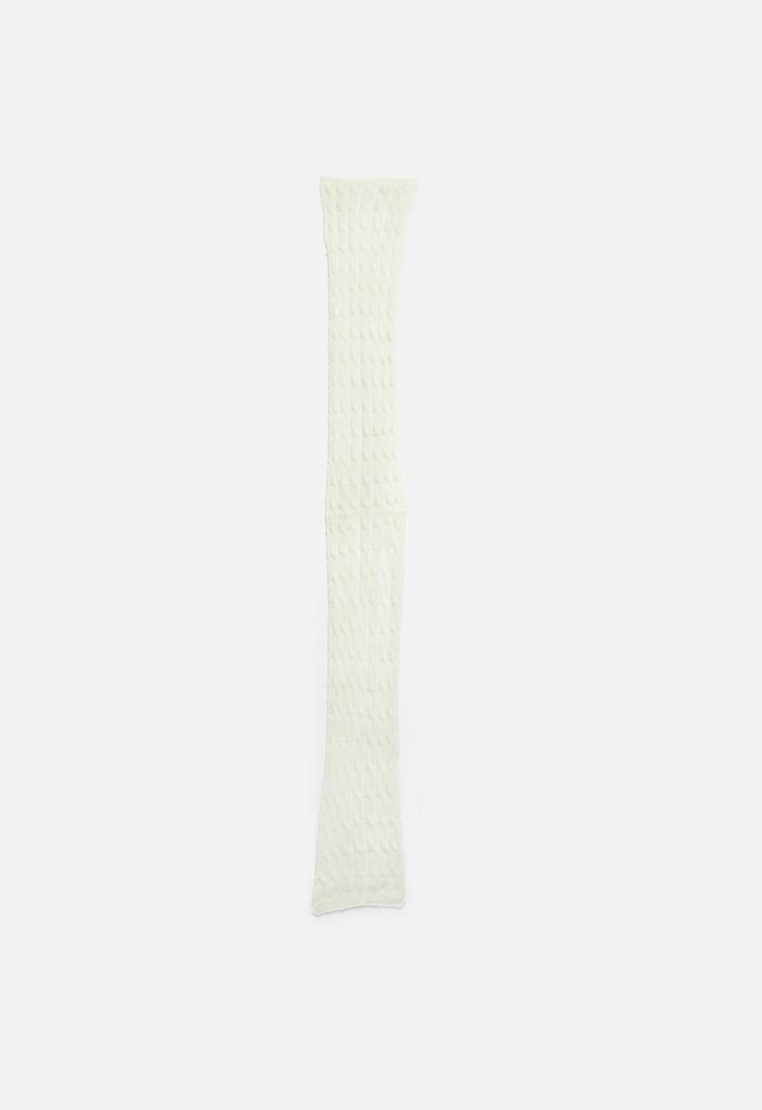 edit - Eustoma longer length scarf - white 